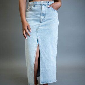 Denim Midi Skirt